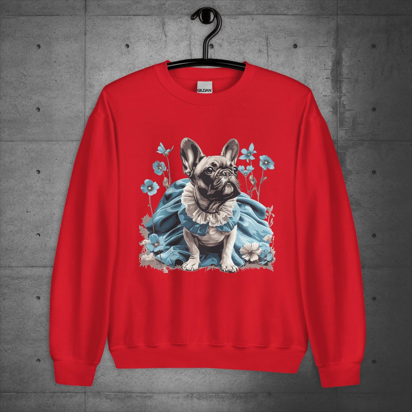 French Bulldog Alice in Wonderland Frenchie - Unisex Sweater/Sweatshirt: