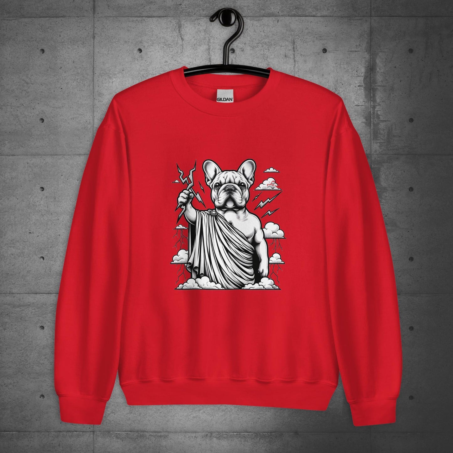 "Thunderous Zeus" Frenchie - Unisex Sweatshirt/Sweater - Frenchie Emporium