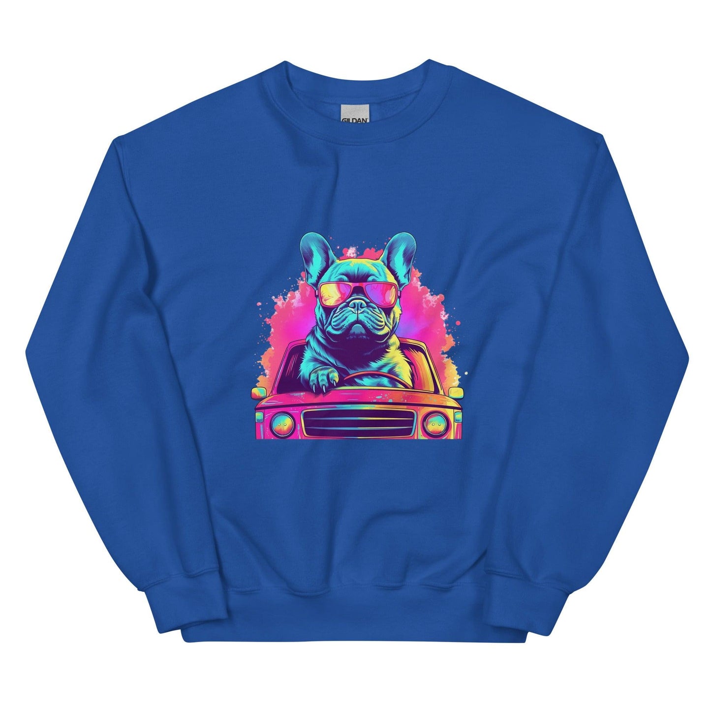 Cruisin' Canines: French Bulldog on Wheels Unisex Sweater - Frenchie Emporium