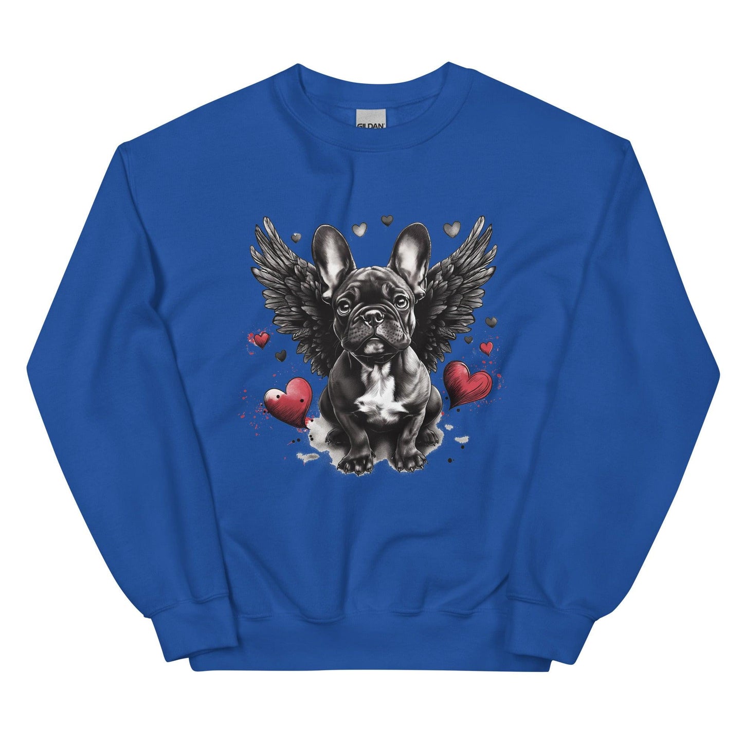 Angel Hearts Frenchie - Unisex Sweatshirt - Frenchie Emporium