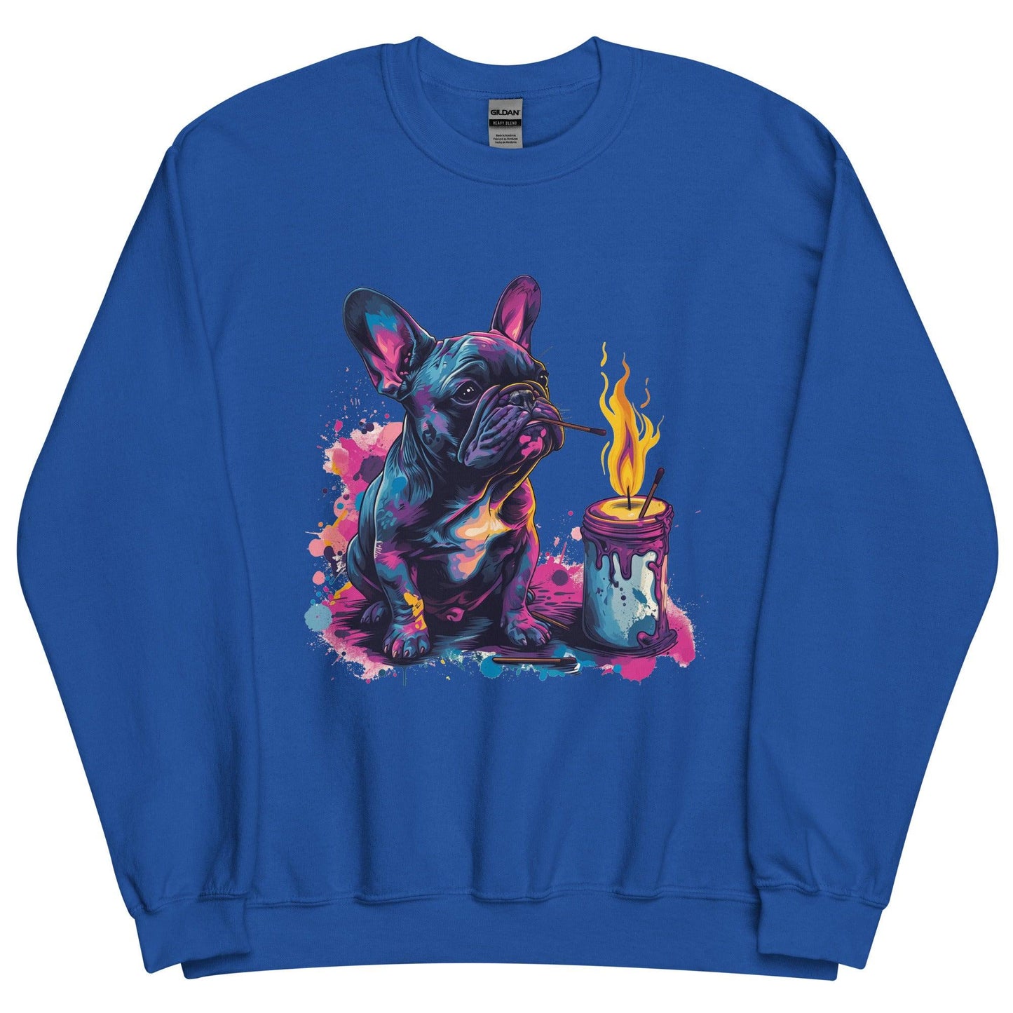"Light My Fire French Bulldog" - Unisex Sweatshirt - Frenchie Emporium