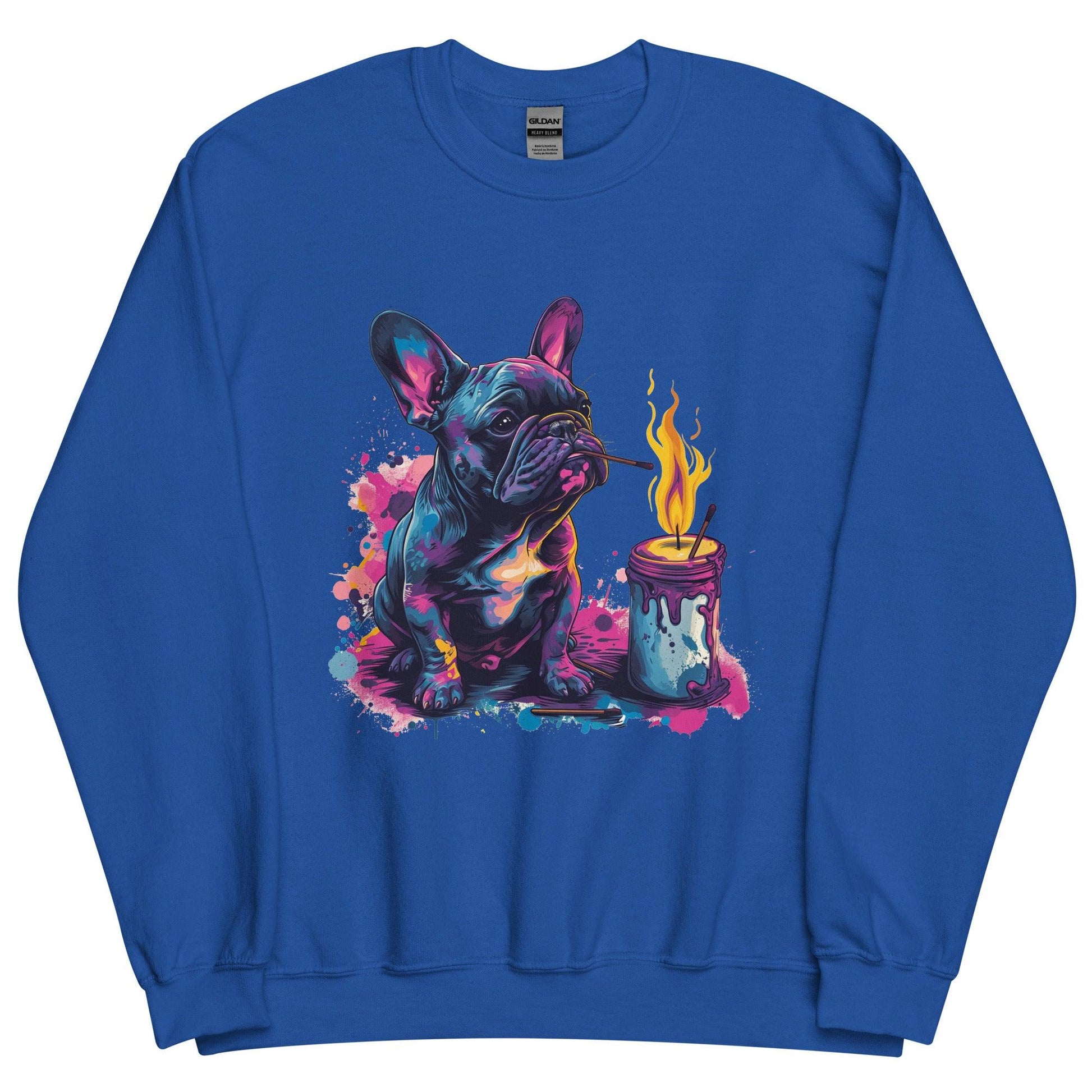 "Light My Fire French Bulldog" - Unisex Sweatshirt - Frenchie Emporium