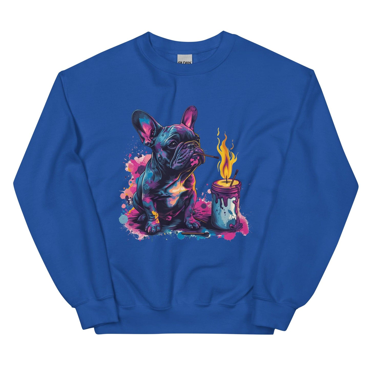 "Light My Fire French Bulldog" - Unisex Sweatshirt - Frenchie Emporium