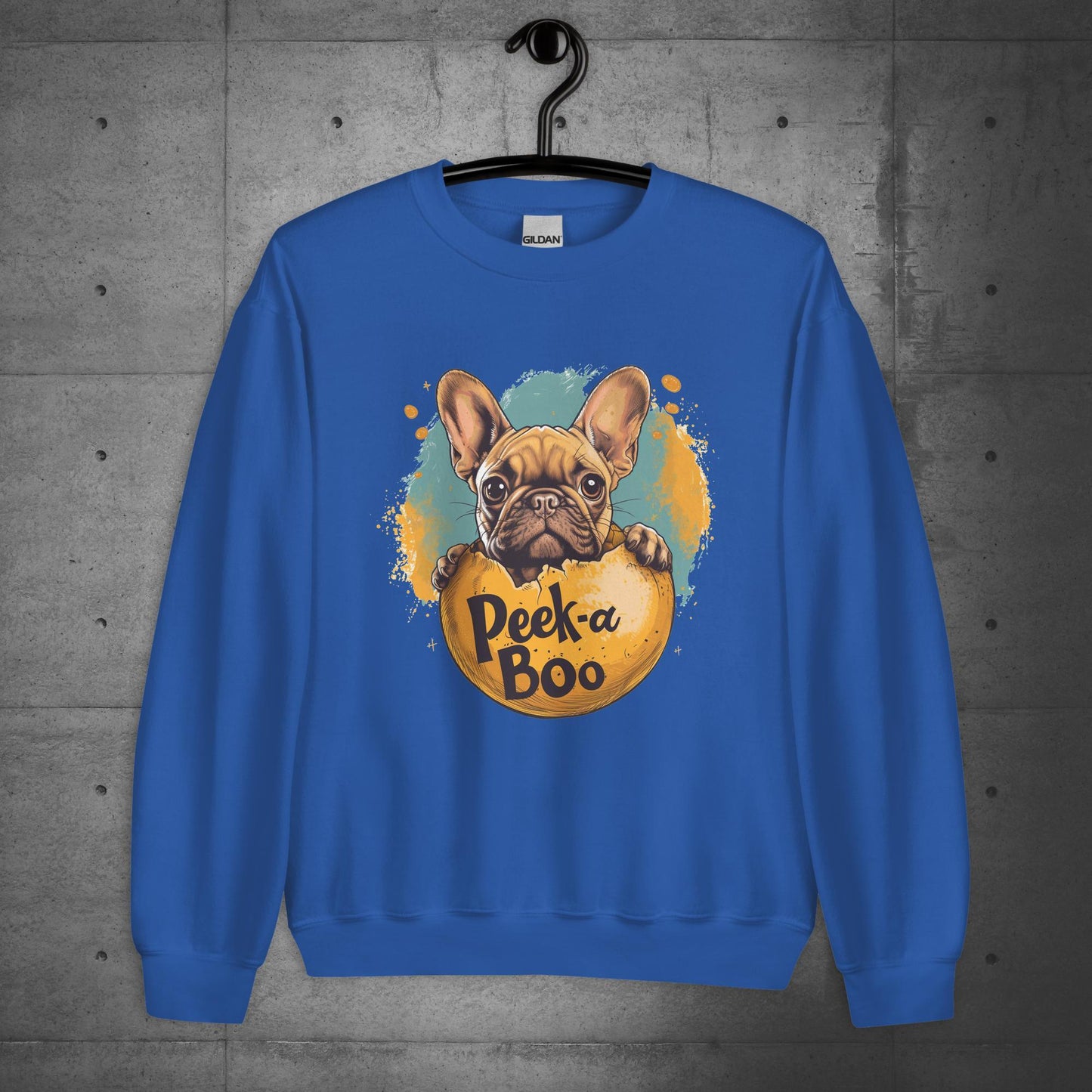 "Peek-a-Boo Frenchie" - Unisex Sweatshirt - Frenchie Emporium