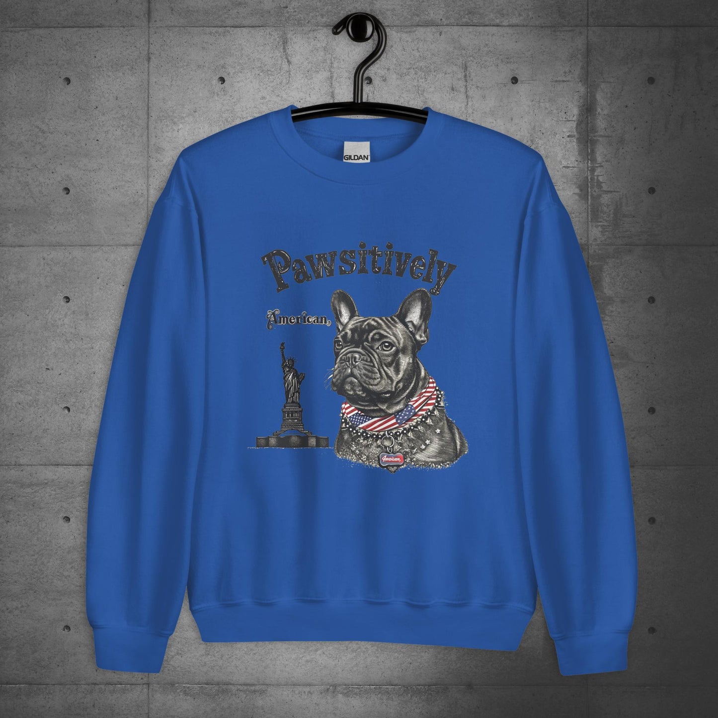 Unisex "Pawsitively American" French Bulldog Sweater/Sweatshirt - Frenchie Emporium