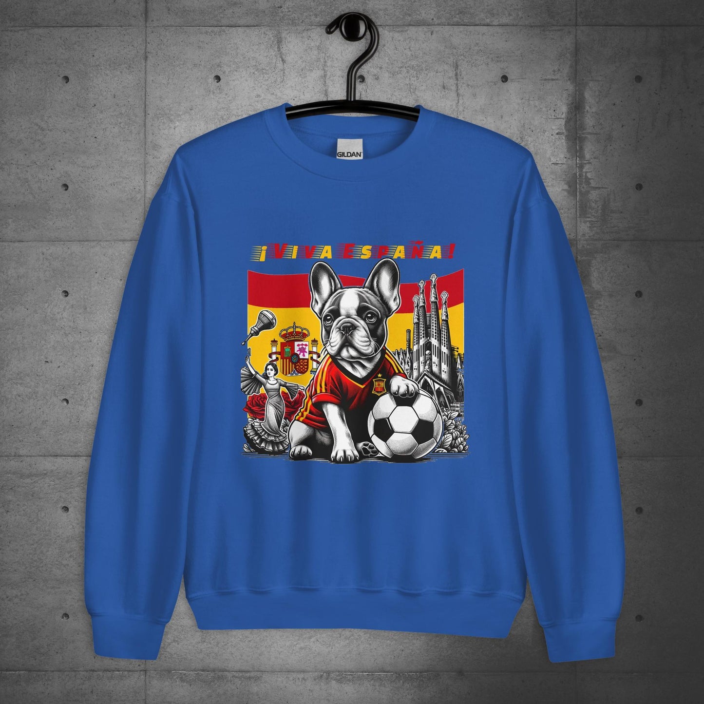 Frenchie Unisex Sweatshirt Spanish Futbolista - Frenchie Emporium