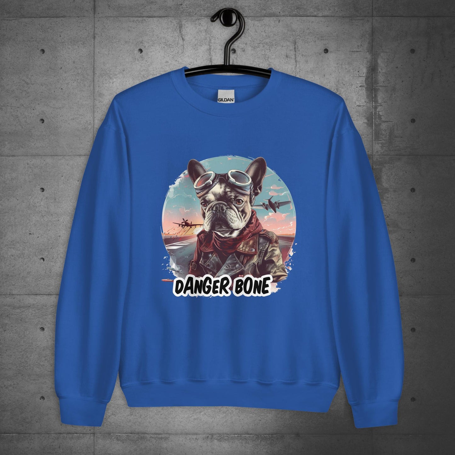 Frenchie Danger Bone Unisex Sweatshirt - Frenchie Emporium