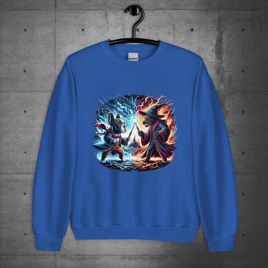 Unisex French Bulldog "Wizarding Duel" Sweater/Sweatshirt - Frenchie Emporium