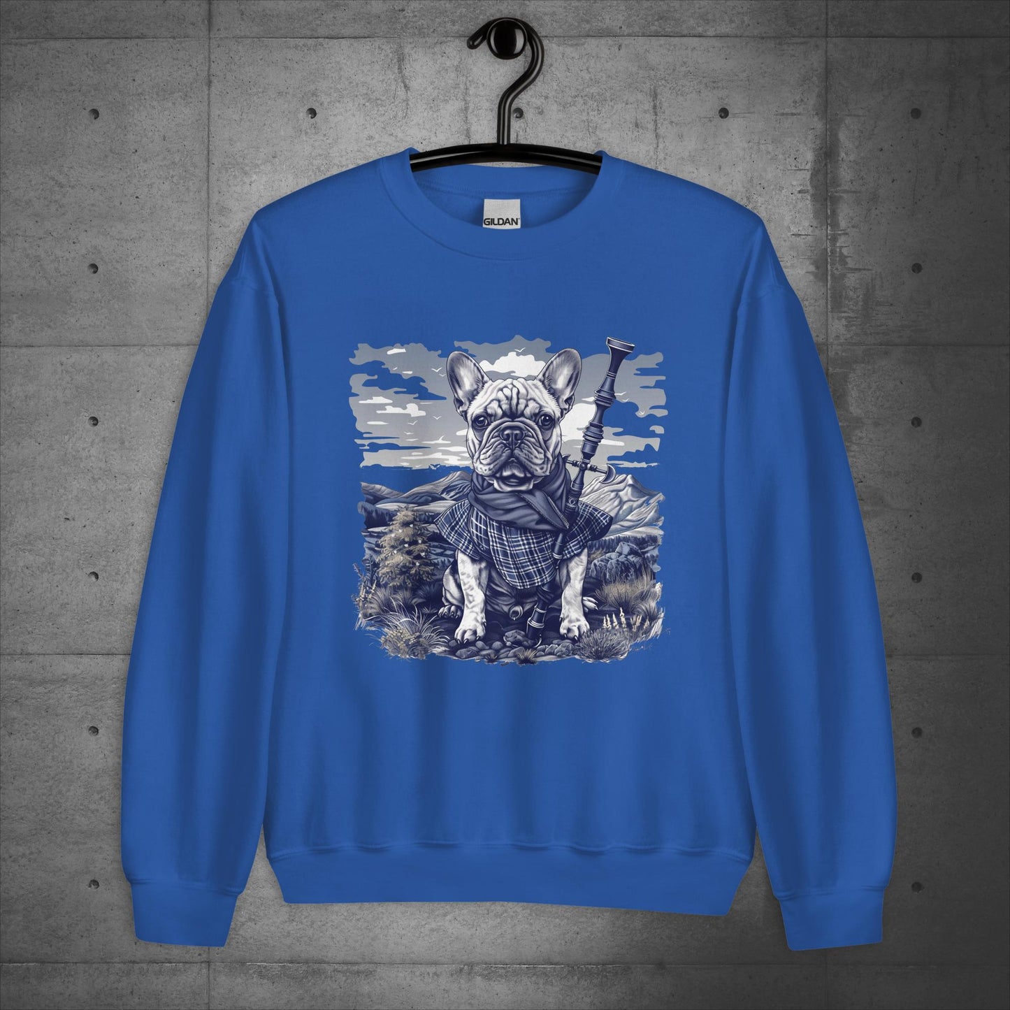 Highland Tartan Frenchie - Unisex Sweatshirt/Sweater - Frenchie Emporium
