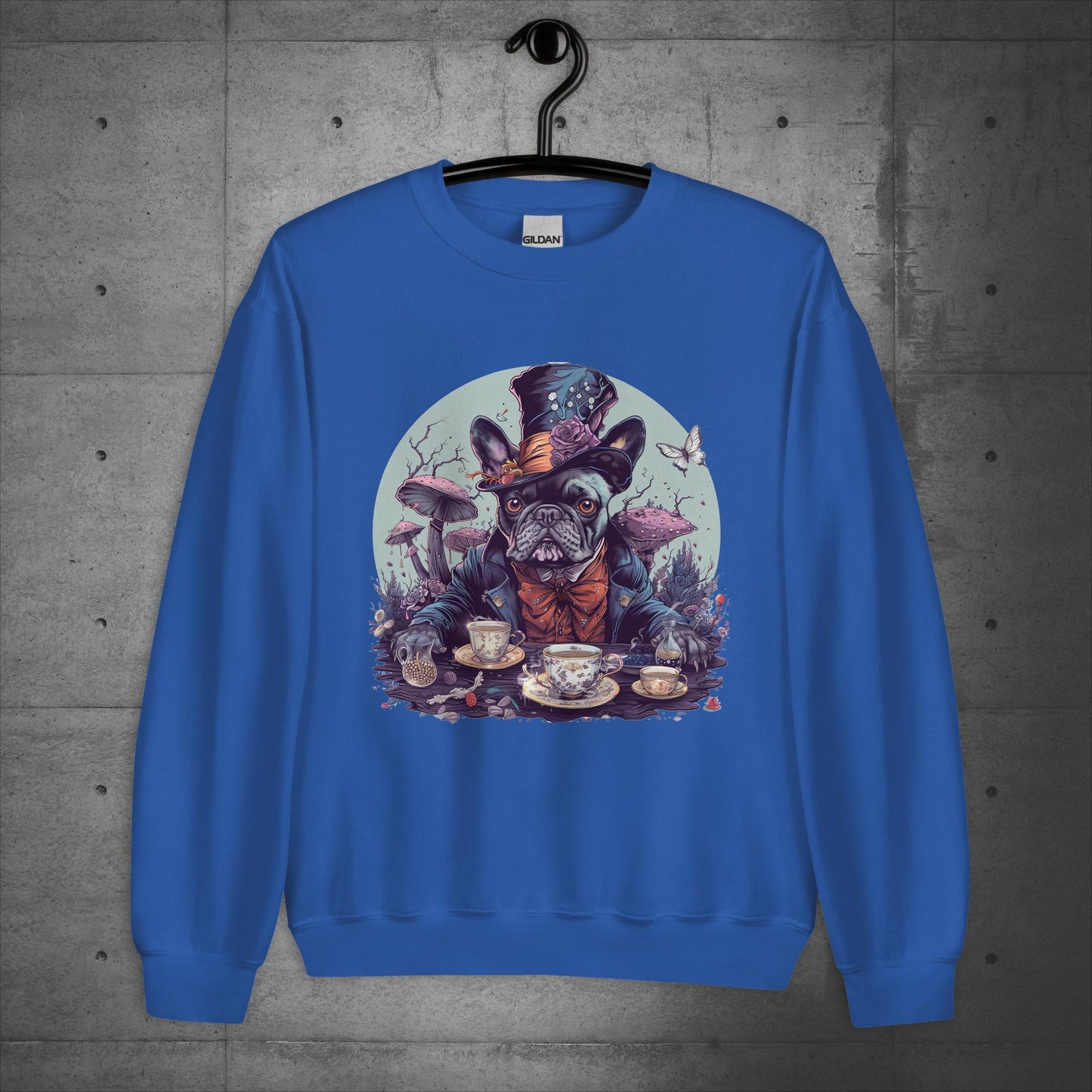 Mad Hatter Frenchie - Unisex Sweater/Sweatshirt - Frenchie Emporium