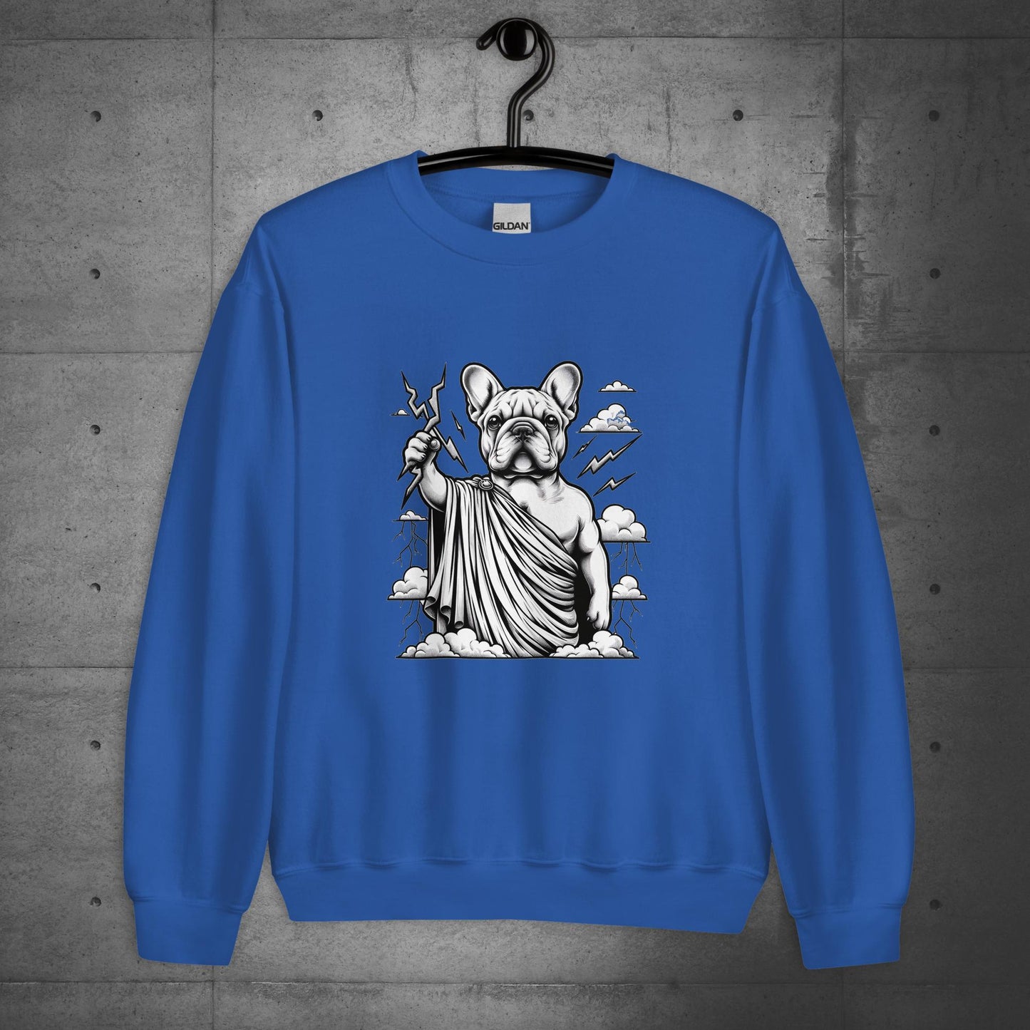 "Thunderous Zeus" Frenchie - Unisex Sweatshirt/Sweater - Frenchie Emporium