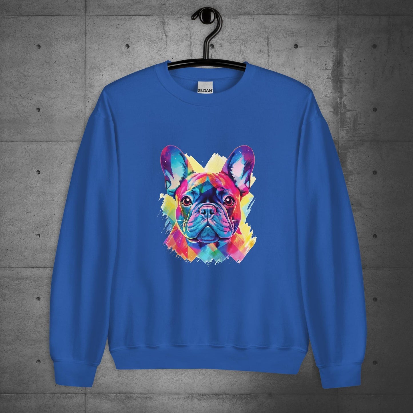 Vibrant Frenchie Abstract - Unisex Sweater/Sweatshirt - Frenchie Emporium
