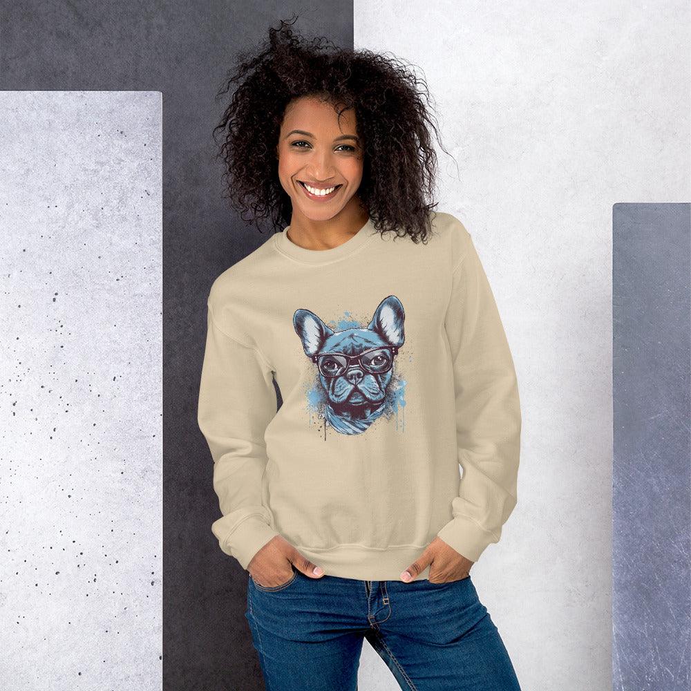 Hipster Frenchie - Unisex Sweatshirt - Frenchie Emporium