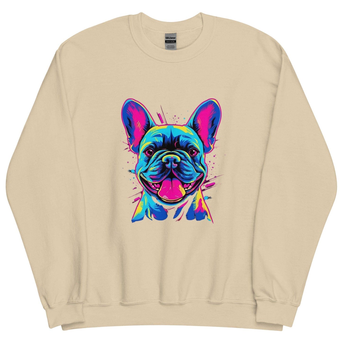 Frenchie Sassy Neon Styled - Unisex Sweater - Frenchie Emporium