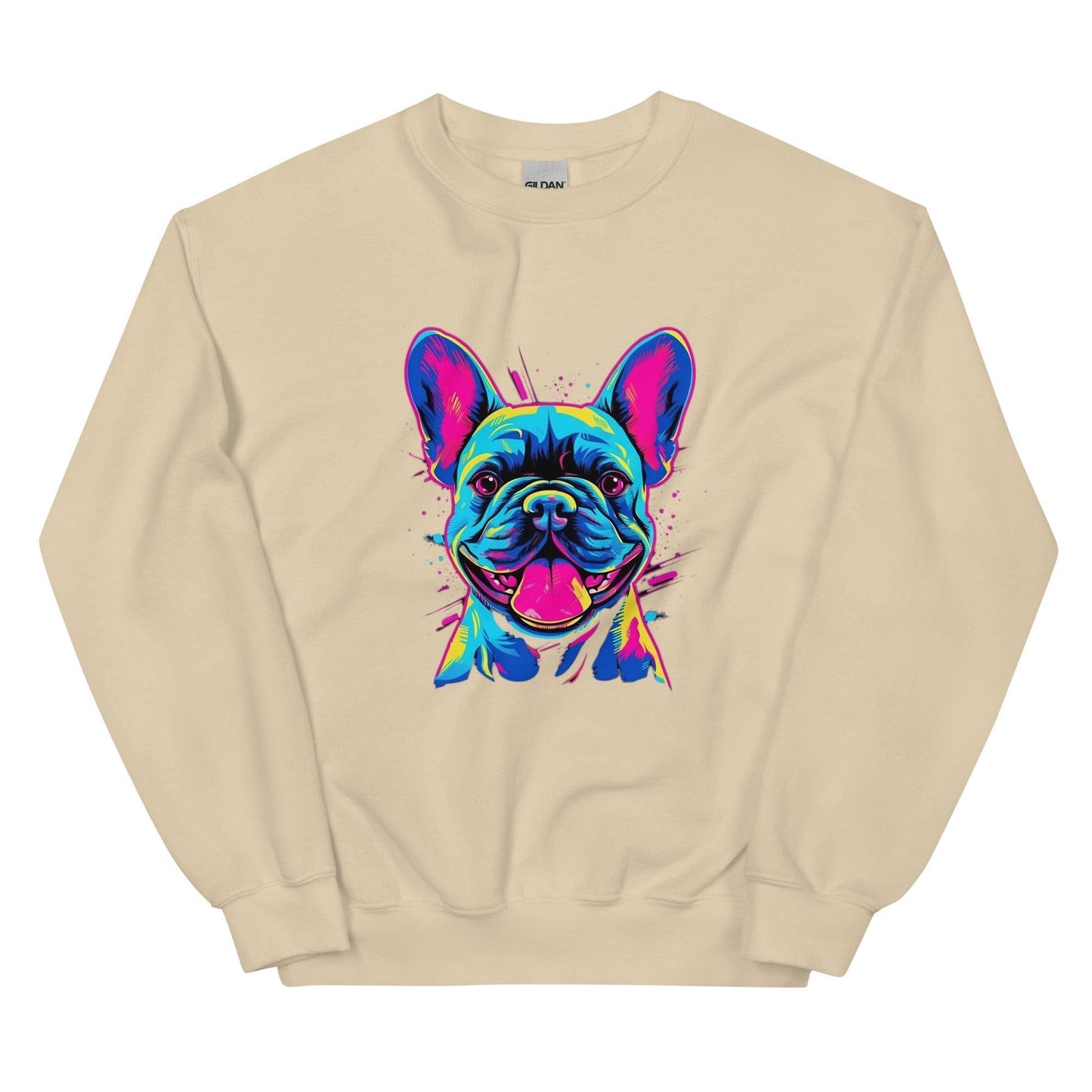 Frenchie Sassy Neon Styled - Unisex Sweater - Frenchie Emporium