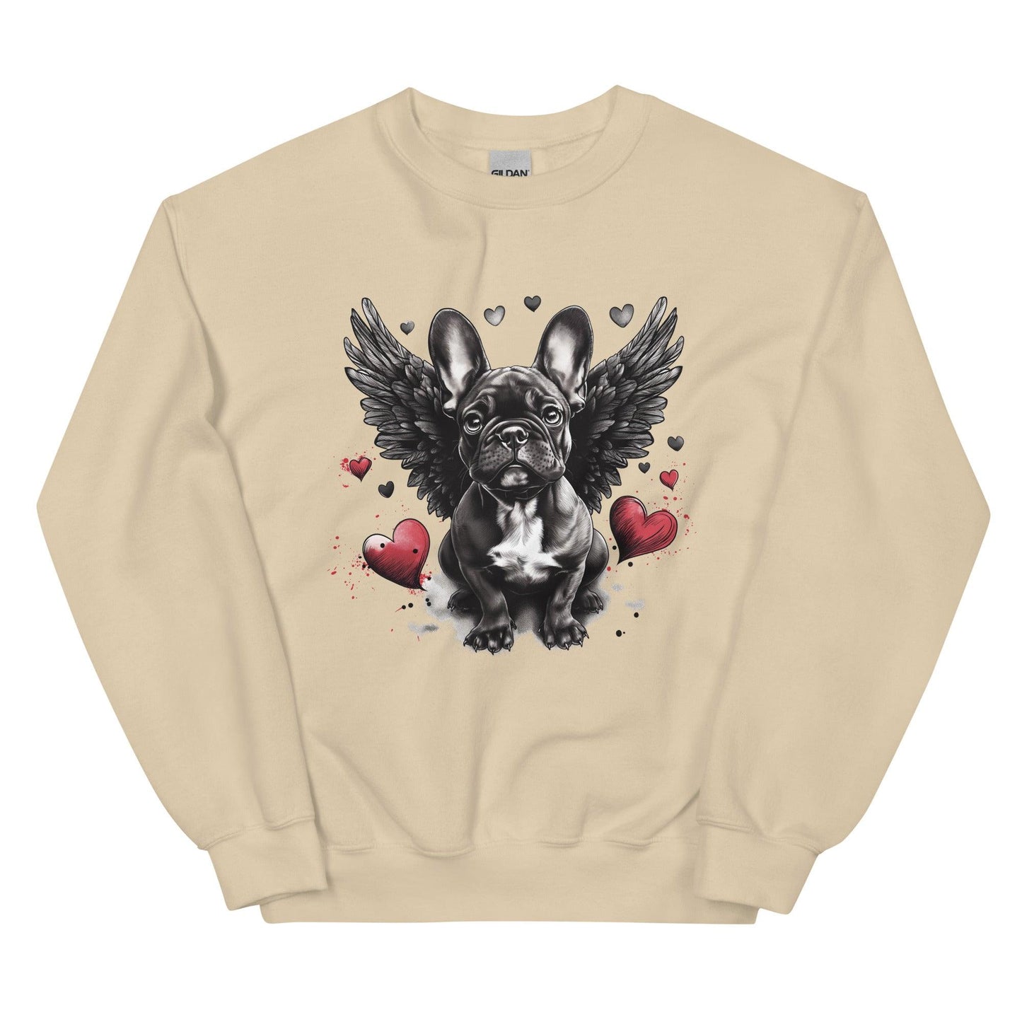 Angel Hearts Frenchie - Unisex Sweatshirt - Frenchie Emporium