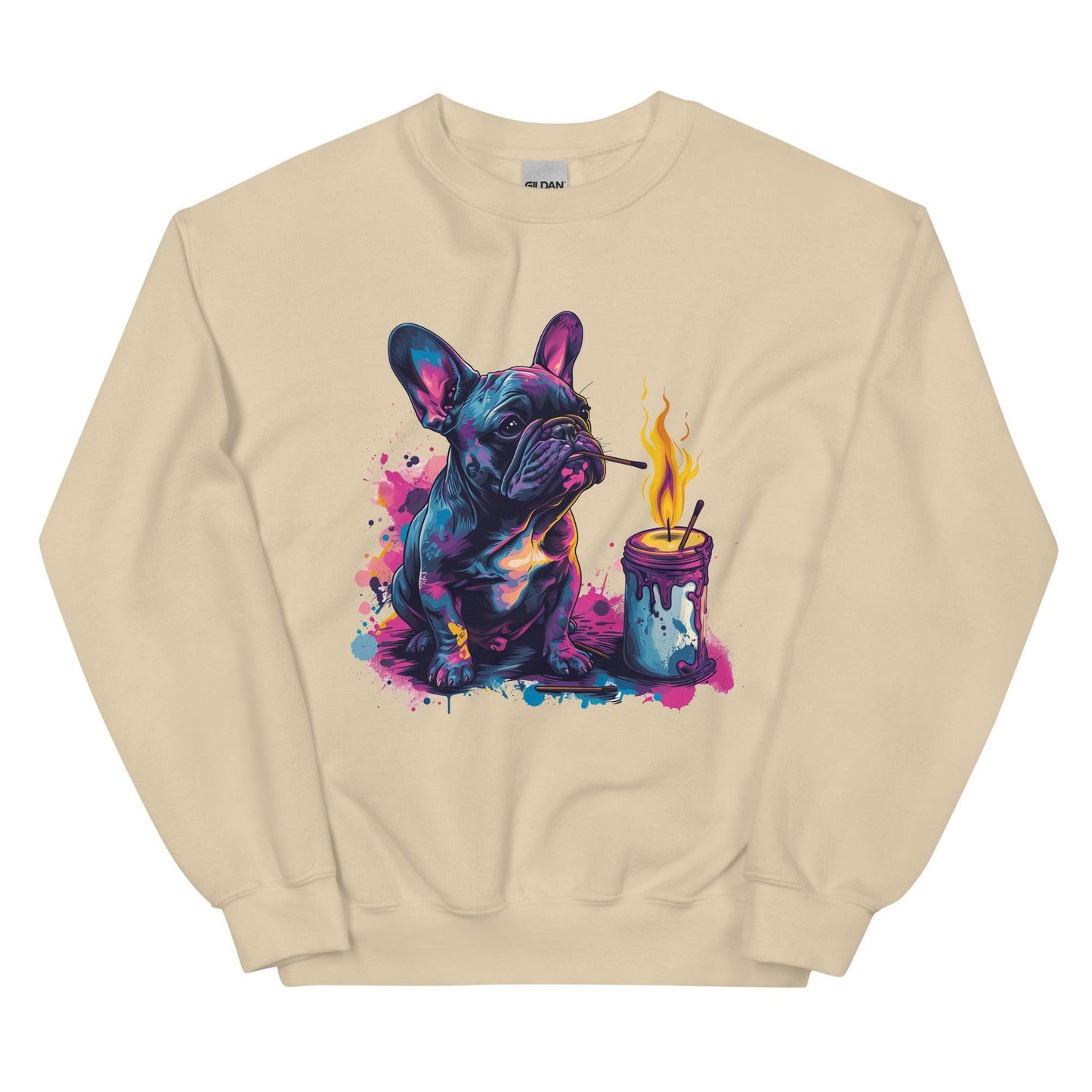 "Light My Fire French Bulldog" - Unisex Sweatshirt - Frenchie Emporium