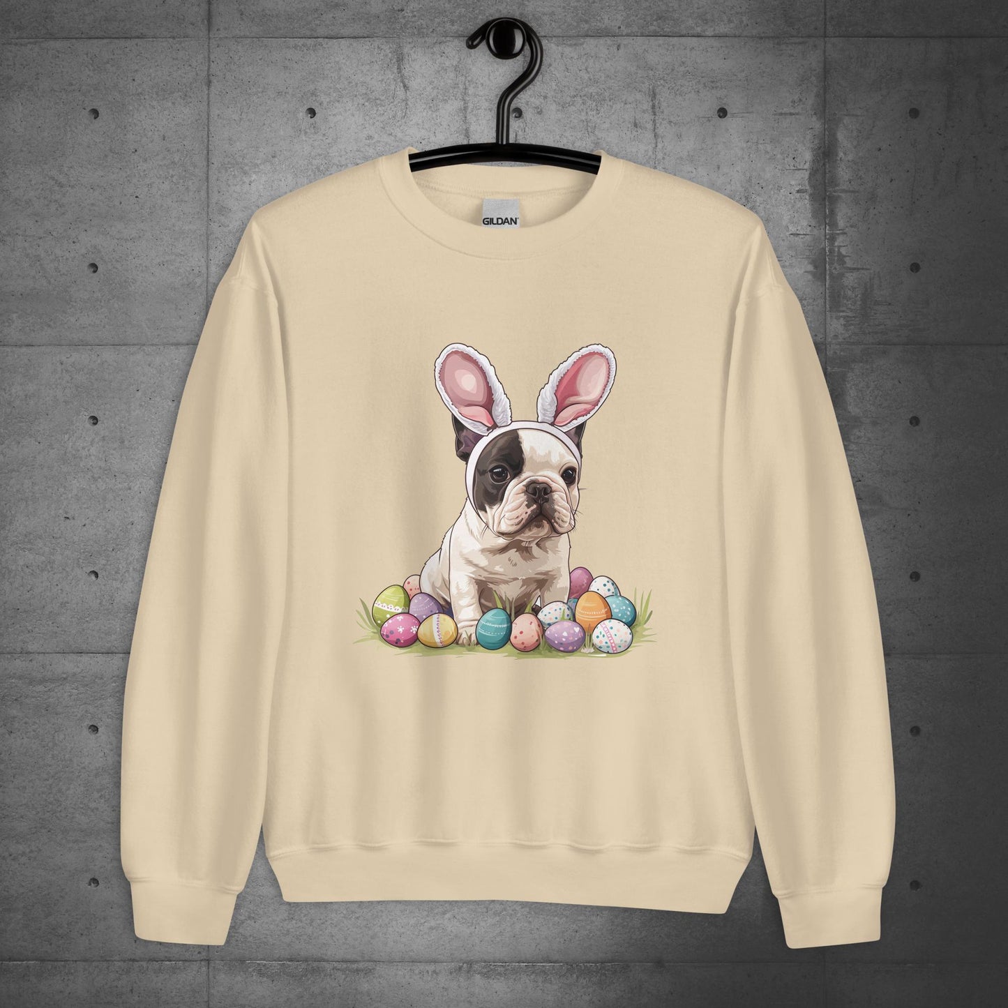 Frenchie Easter Bunny Bliss Sweater Unisex Sweatshirt - Frenchie Emporium