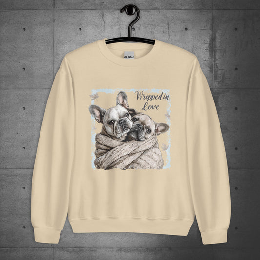 "Wrapped in Love" - Unisex Sweatshirt - Frenchie Emporium