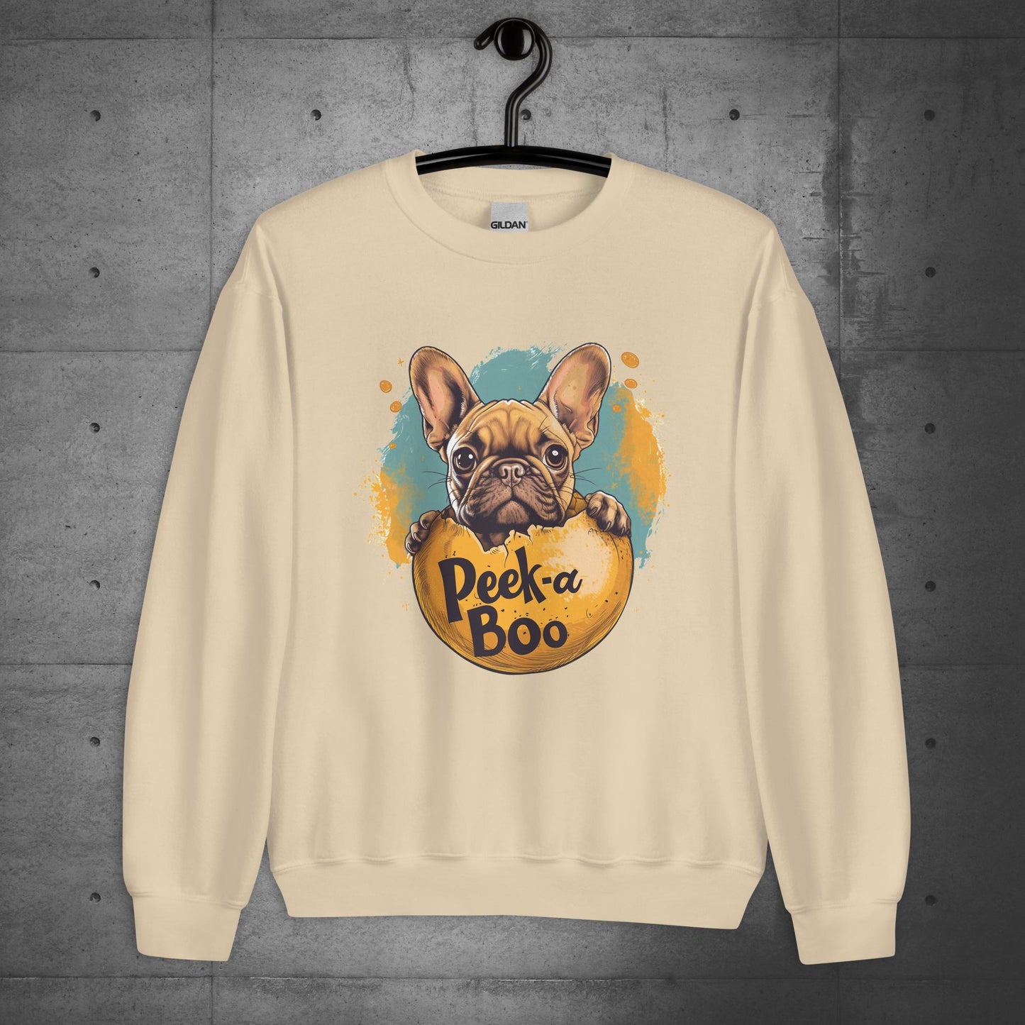 "Peek-a-Boo Frenchie" - Unisex Sweatshirt - Frenchie Emporium