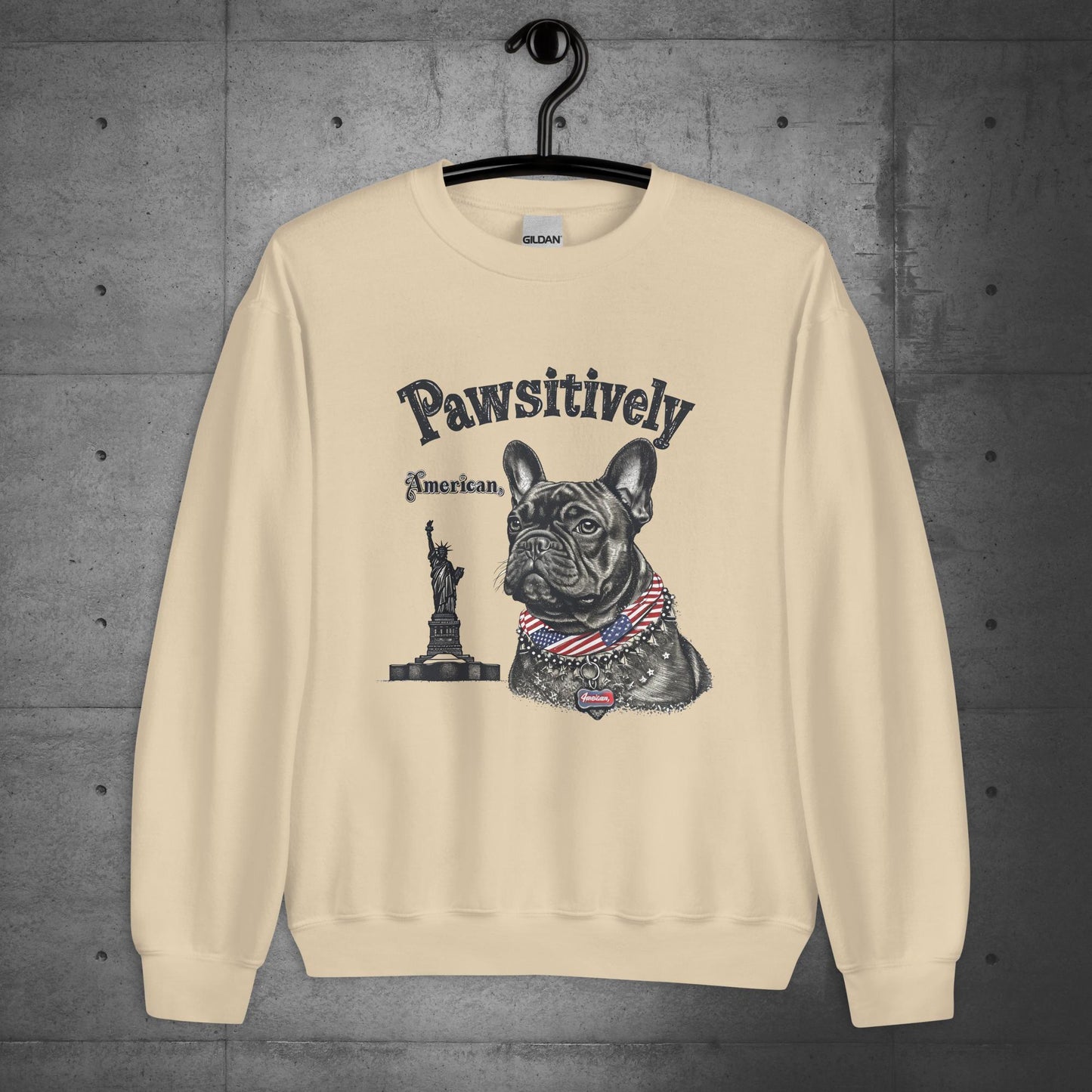Unisex "Pawsitively American" French Bulldog Sweater/Sweatshirt - Frenchie Emporium