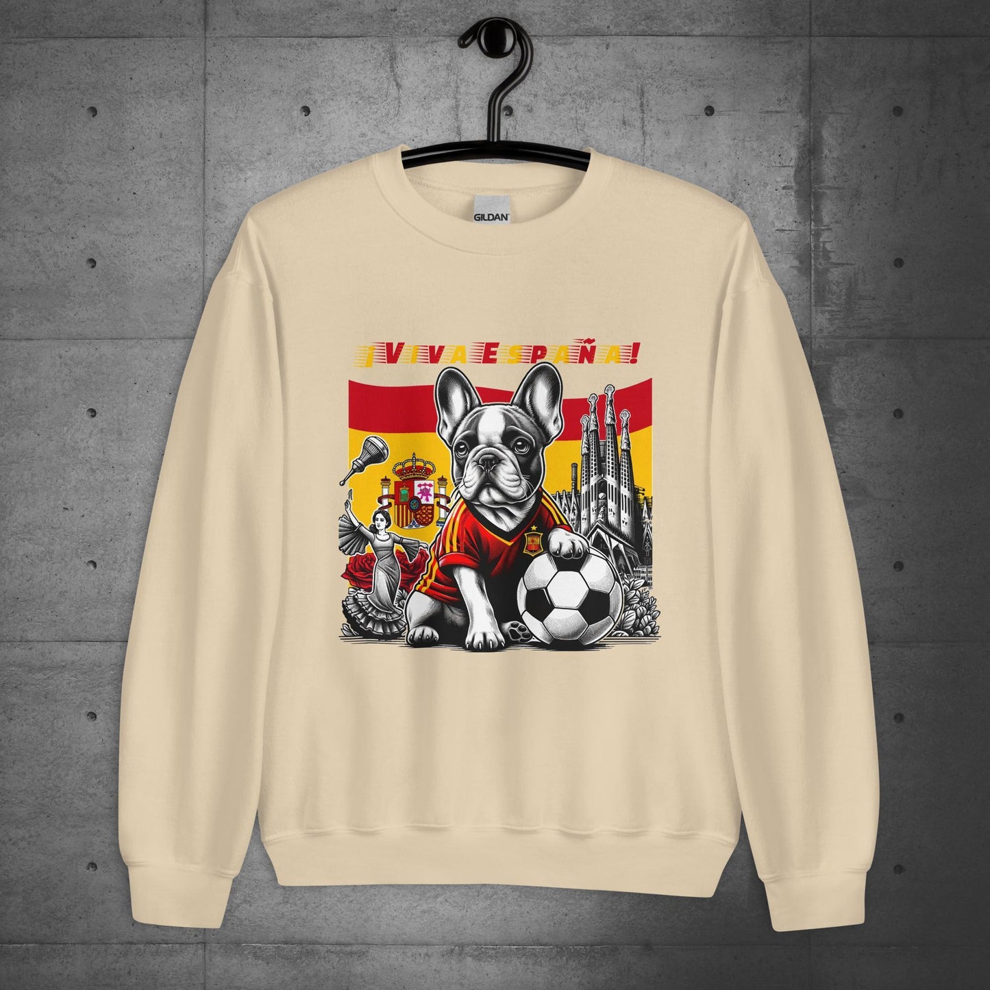 Frenchie Unisex Sweatshirt Spanish Futbolista - Frenchie Emporium