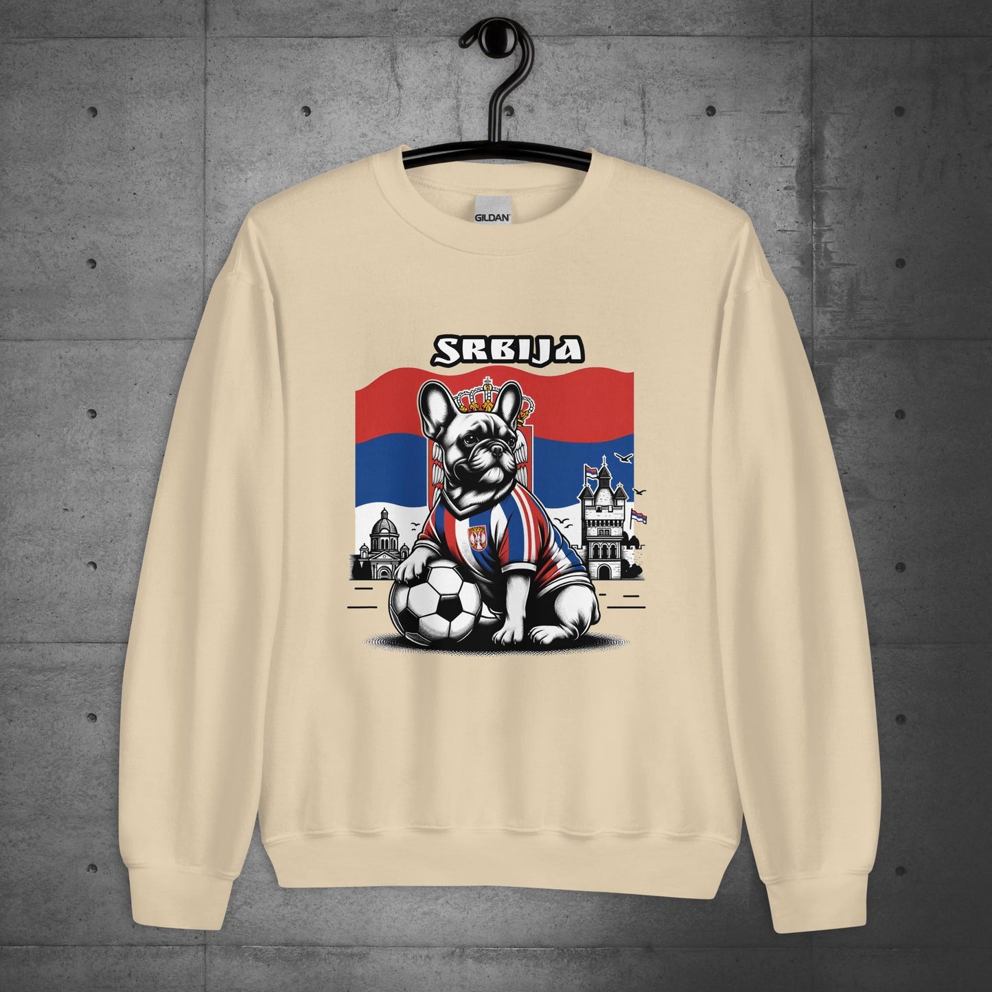 Frenchie Serbia Football Unisex Sweater/Sweatshirt - Frenchie Emporium