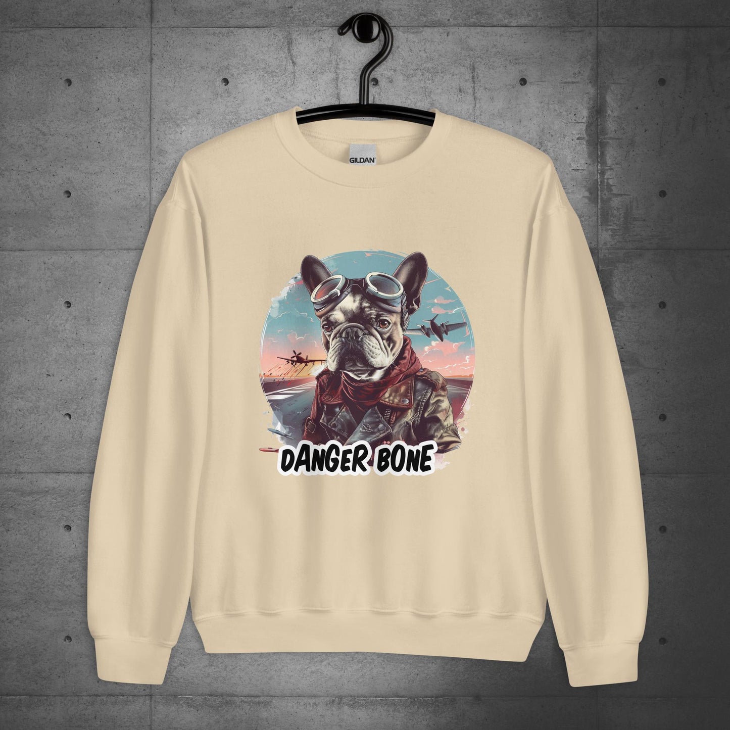 Frenchie Danger Bone Unisex Sweatshirt - Frenchie Emporium