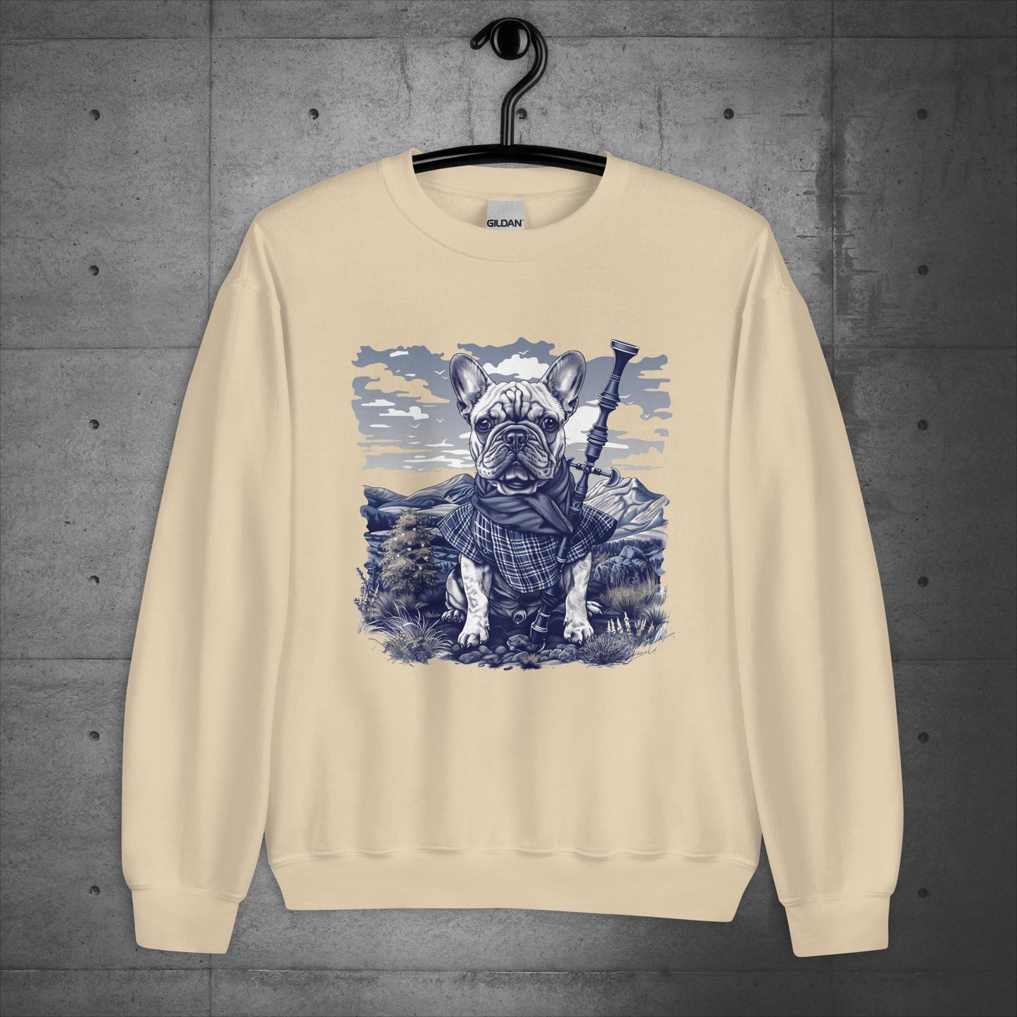 Highland Tartan Frenchie - Unisex Sweatshirt/Sweater - Frenchie Emporium