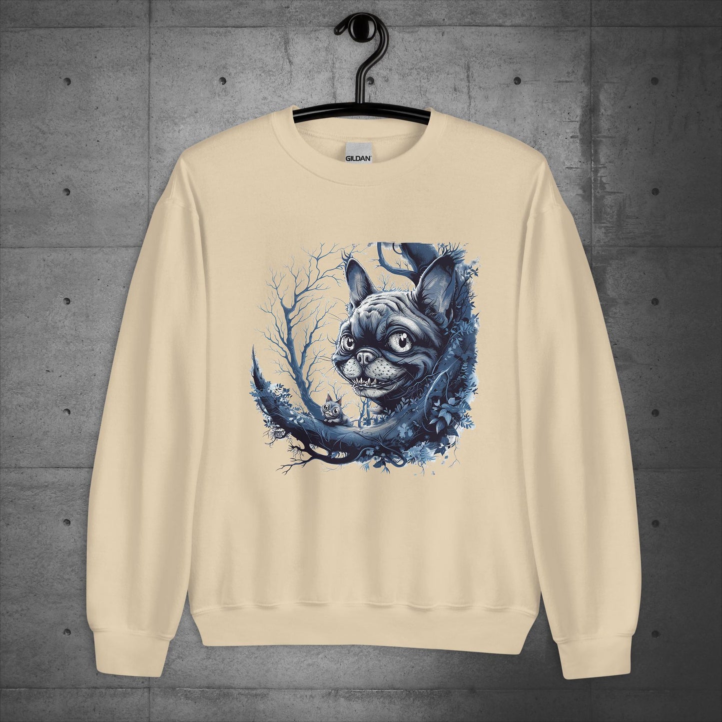 Cheshire Cat Frenchie - Unisex Sweatshirt - Frenchie Emporium