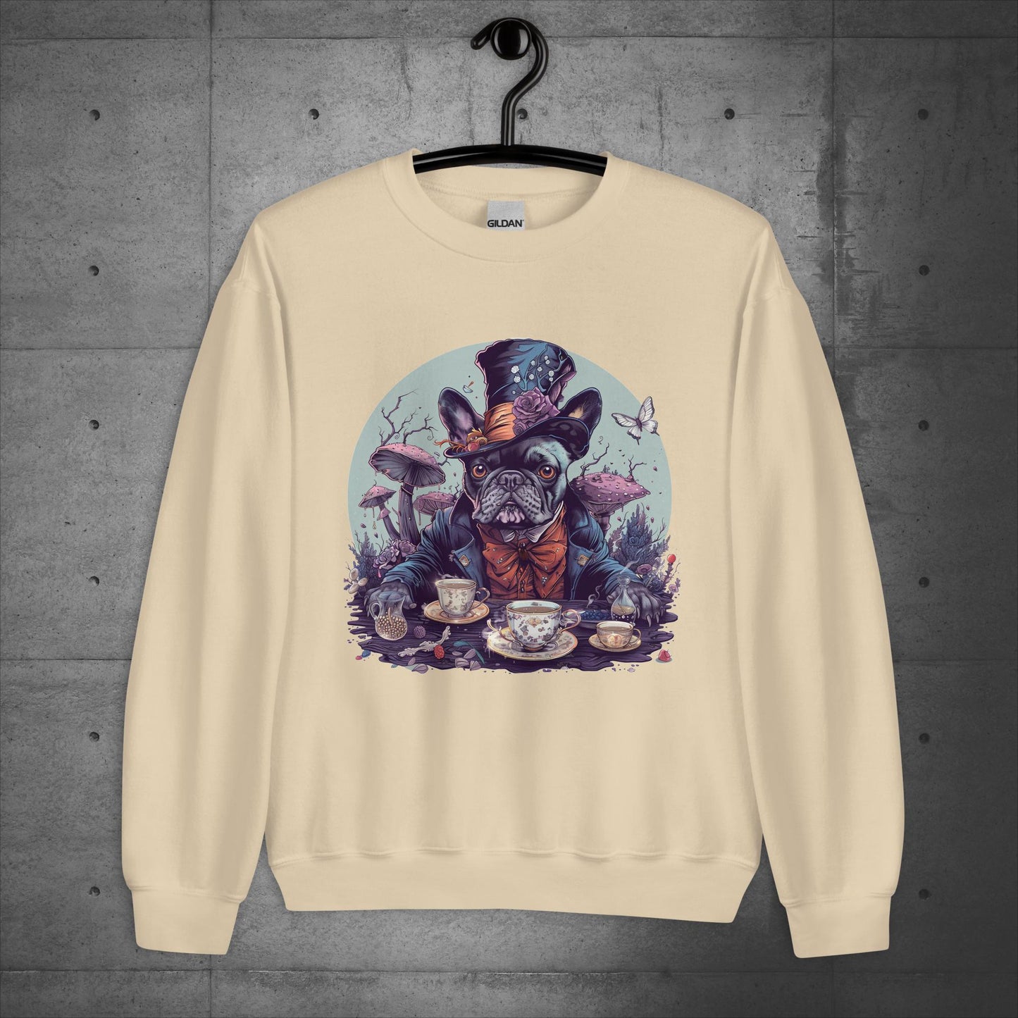 Mad Hatter Frenchie - Unisex Sweater/Sweatshirt - Frenchie Emporium