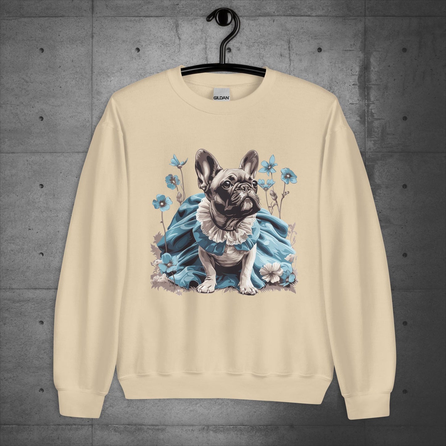 French Bulldog Alice in Wonderland Frenchie - Unisex Sweater/Sweatshirt: - Frenchie Emporium