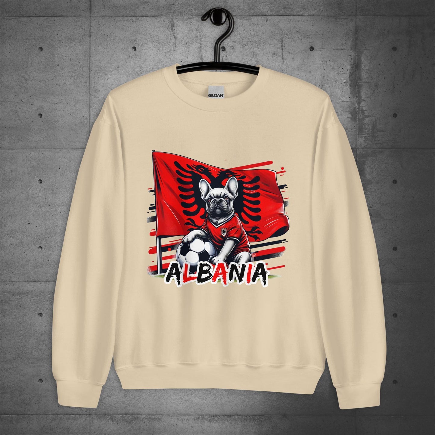 Frenchie Albania Football Fan - Unisex Sweater / Sweatshirt - Frenchie Emporium