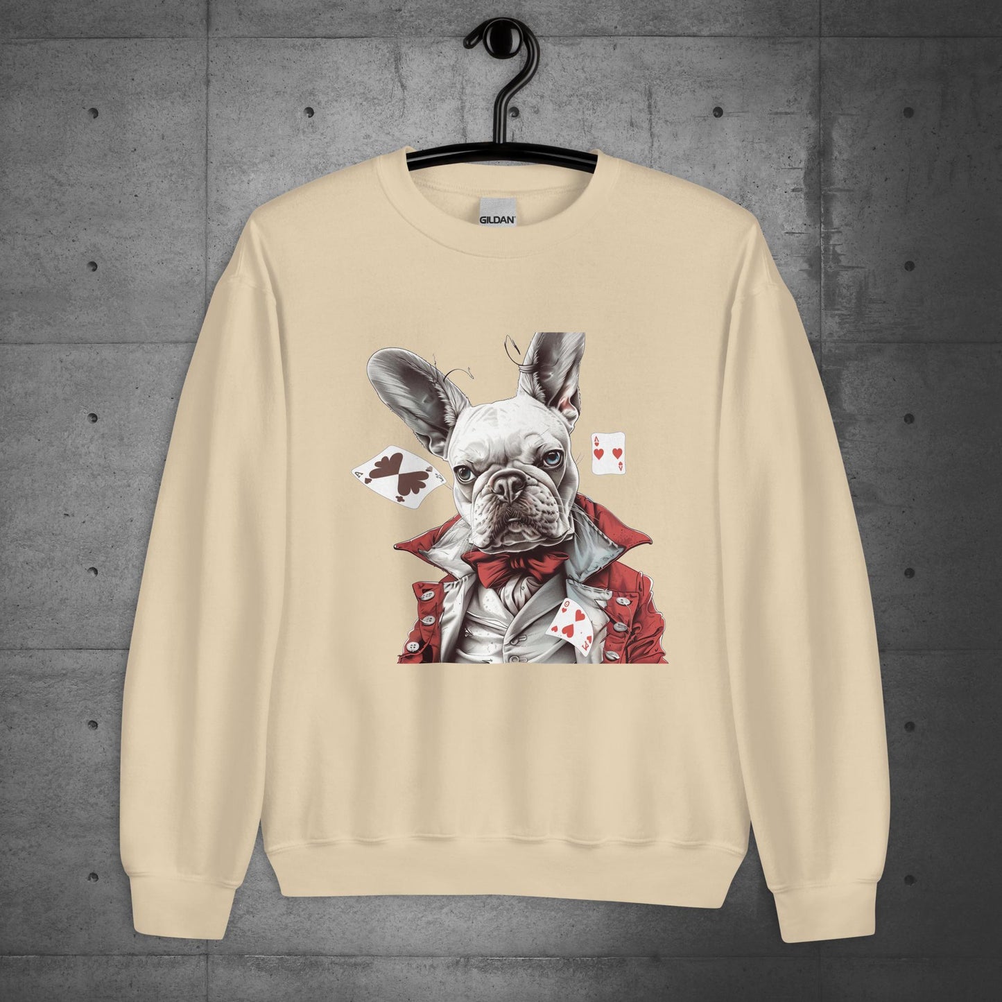 "Player of the cards" French Bulldog - Unisex Sweatshirt - Frenchie Emporium