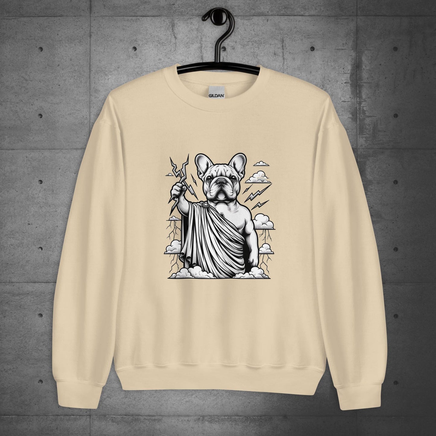 "Thunderous Zeus" Frenchie - Unisex Sweatshirt/Sweater - Frenchie Emporium