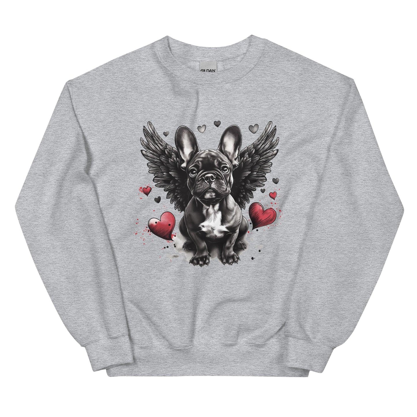 Angel Hearts Frenchie - Unisex Sweatshirt - Frenchie Emporium