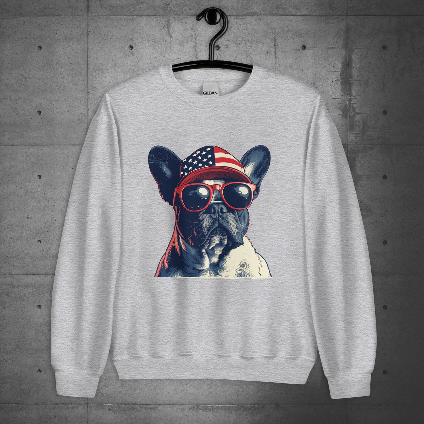 Frenchie Unisex Sweatshirt- Pride of America - Frenchie Emporium