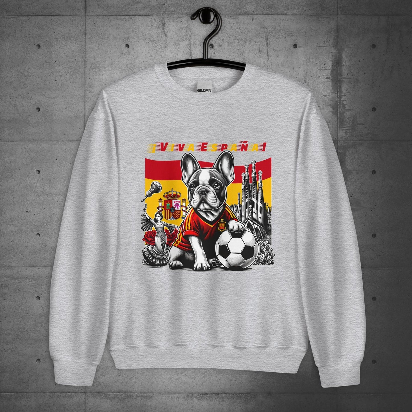 Frenchie Unisex Sweatshirt Spanish Futbolista - Frenchie Emporium
