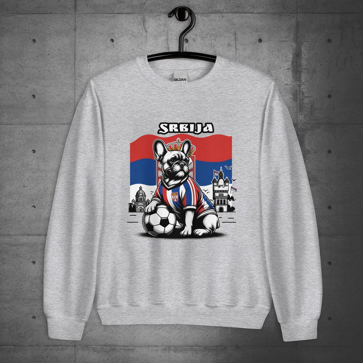Frenchie Serbia Football Unisex Sweater/Sweatshirt - Frenchie Emporium