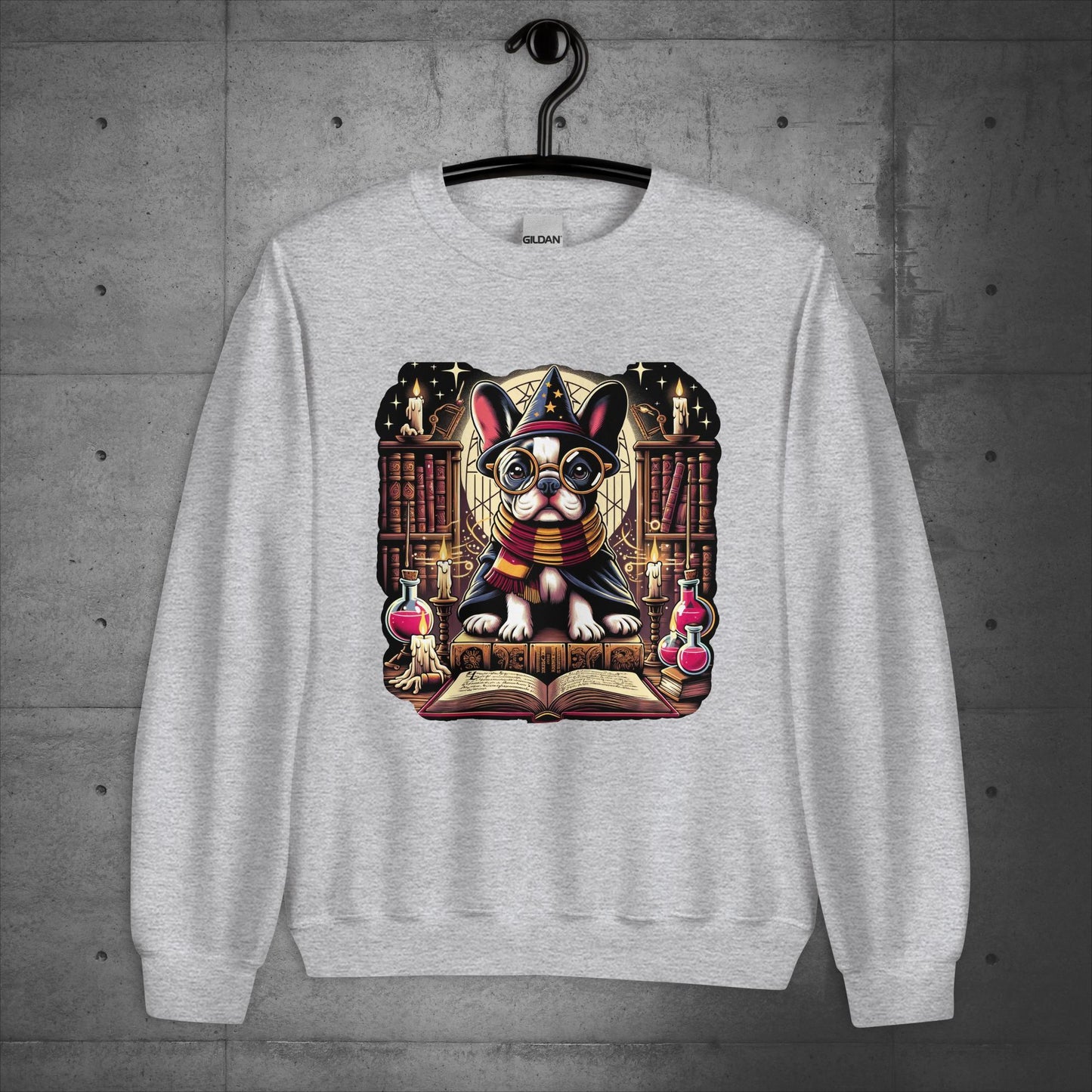 Unisex "Frenchie Wizard's Apprentice" Sweater/Sweatshirt - Frenchie Emporium