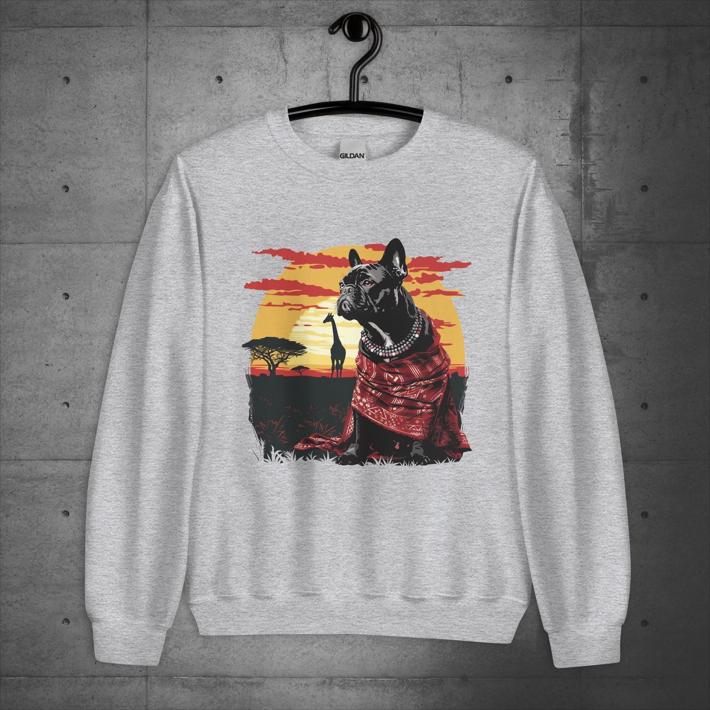 Enchanting Serengeti Frenchie - Unisex Sweater/Sweatshirt - Frenchie Emporium