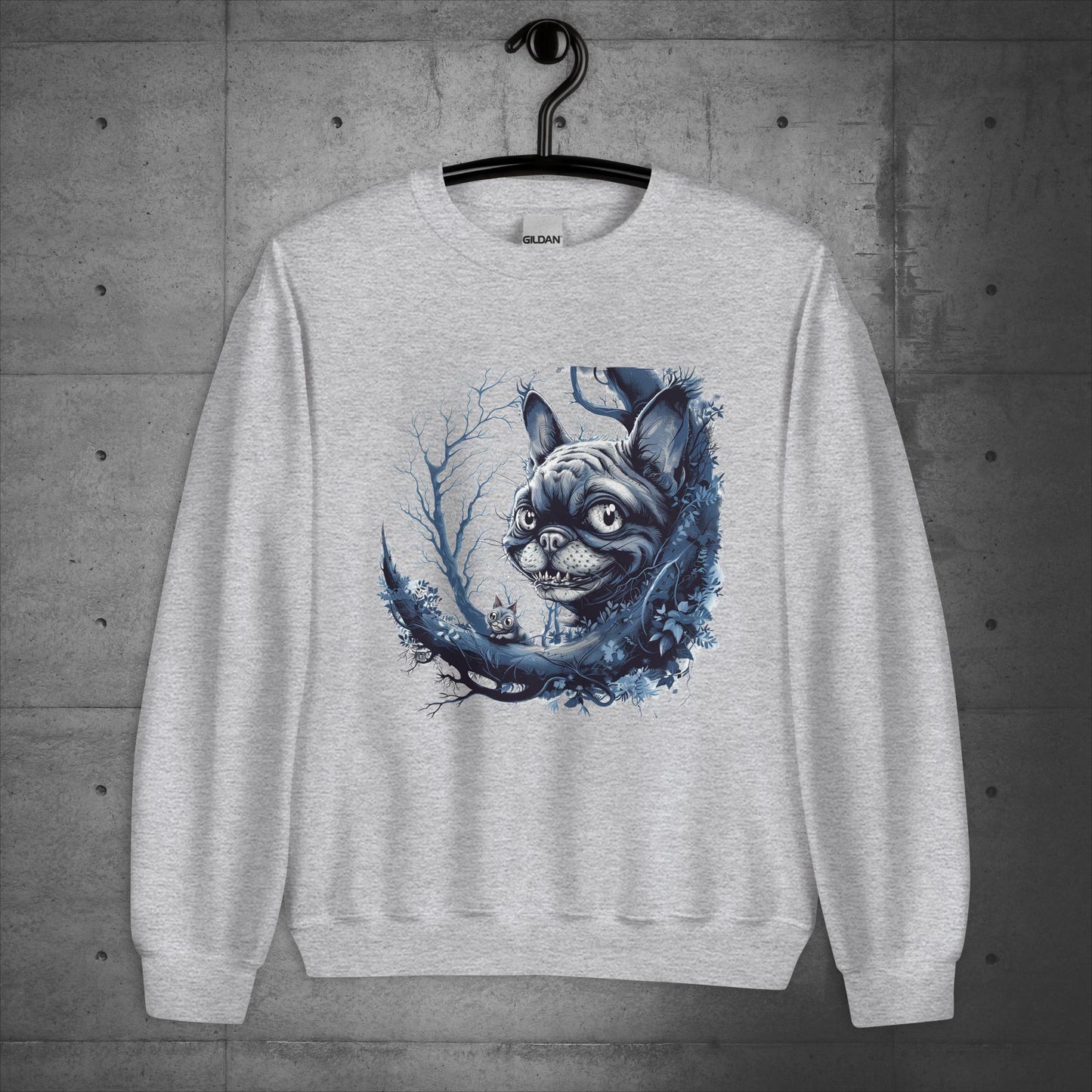 Cheshire Cat Frenchie - Unisex Sweatshirt - Frenchie Emporium