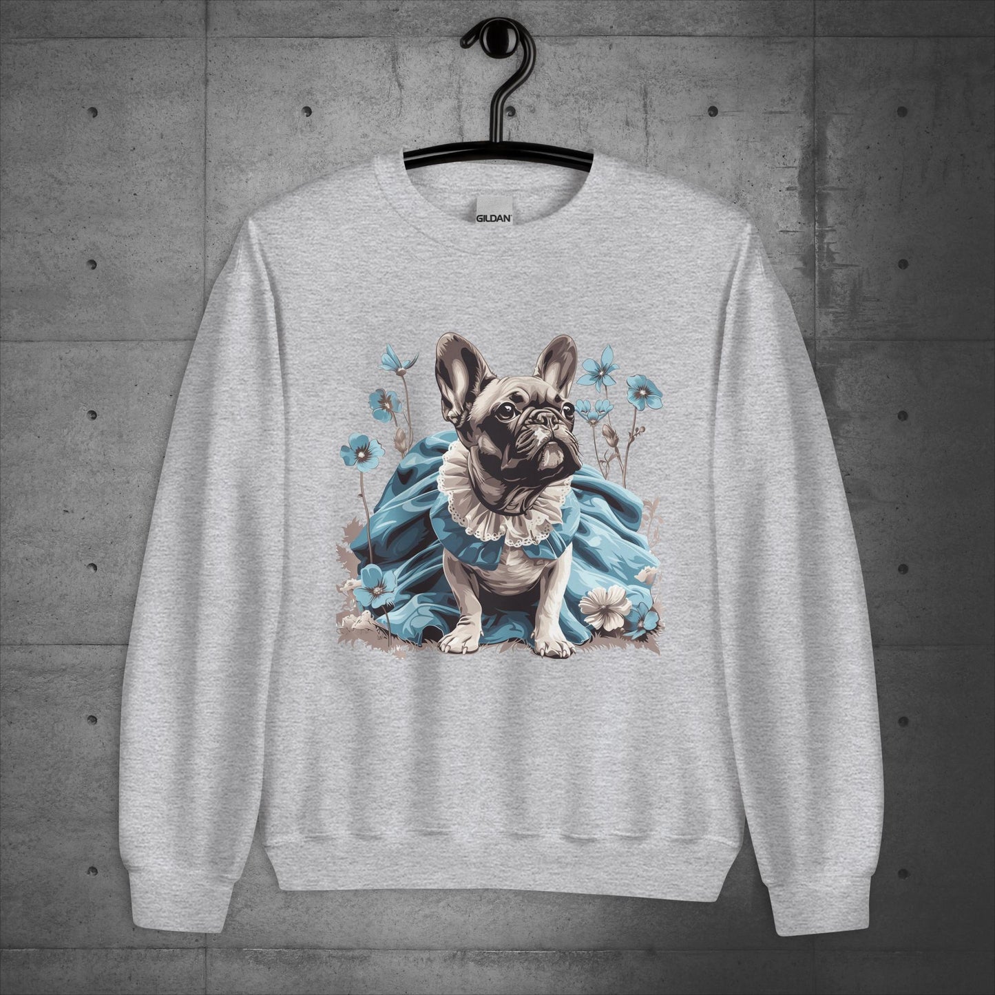French Bulldog Alice in Wonderland Frenchie - Unisex Sweater/Sweatshirt: - Frenchie Emporium