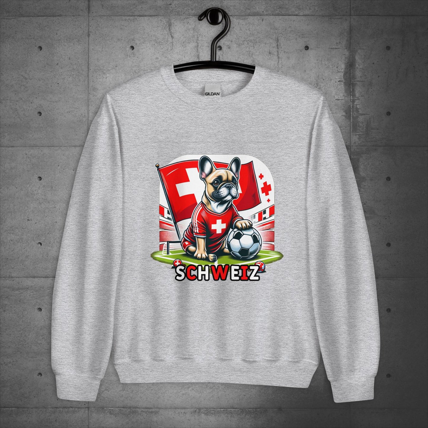 Frenchie Schweiz Football Fan - Unisex Sweater / Sweatshirt