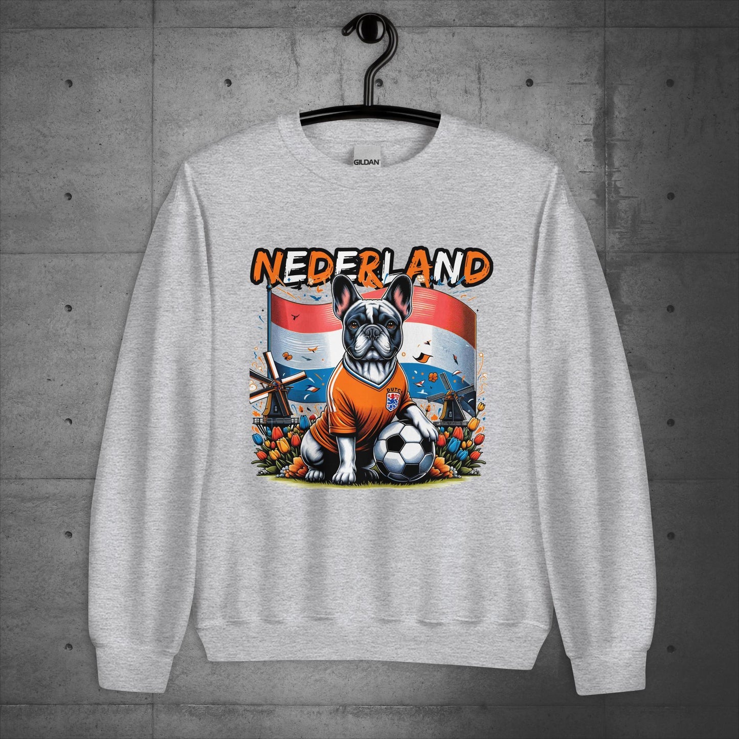 Frenchie Nederland Football Fan - Unisex Sweater / Sweatshirt - Frenchie Emporium