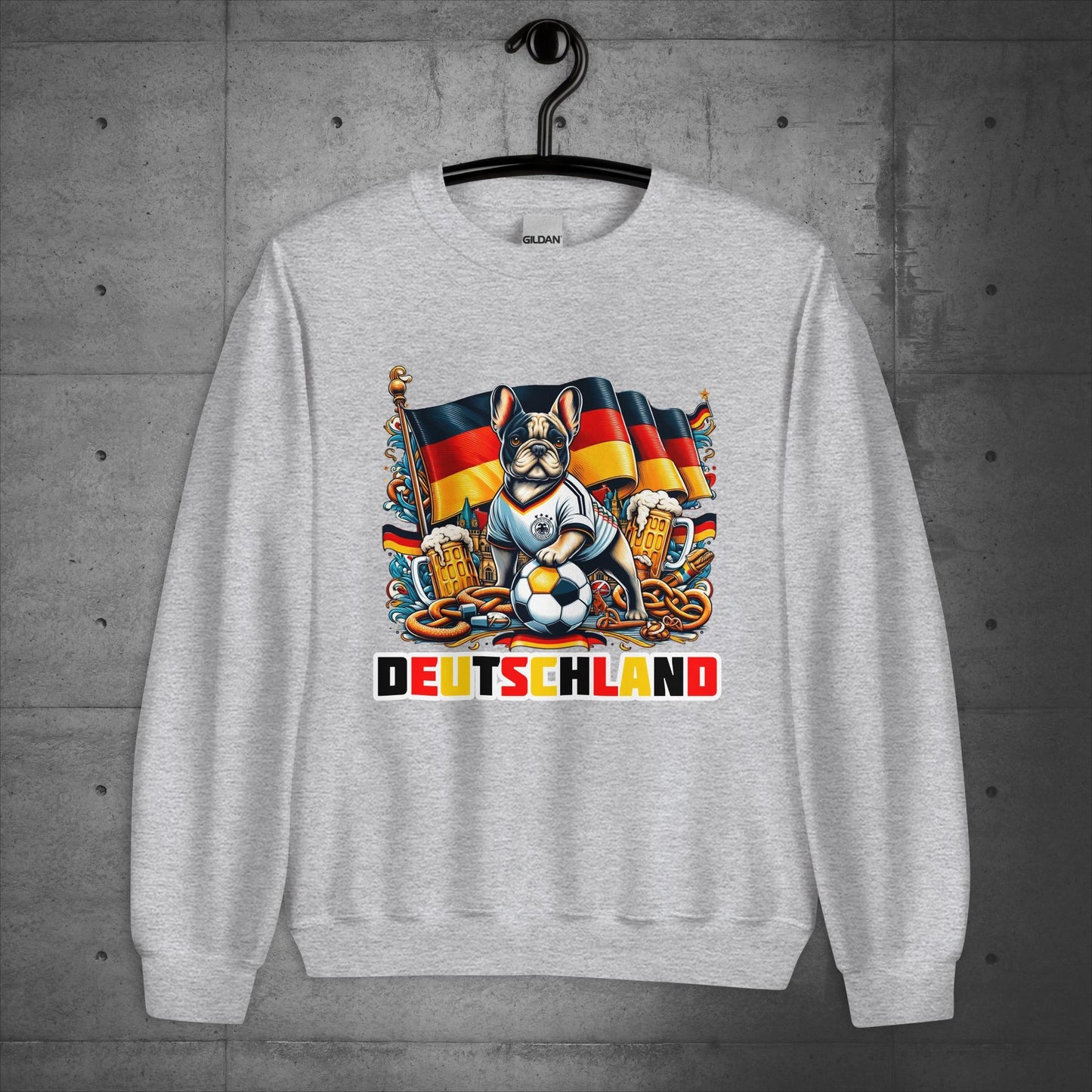 Frenchie Deutschland Football Fan - Unisex Sweater / Sweatshirt - Frenchie Emporium