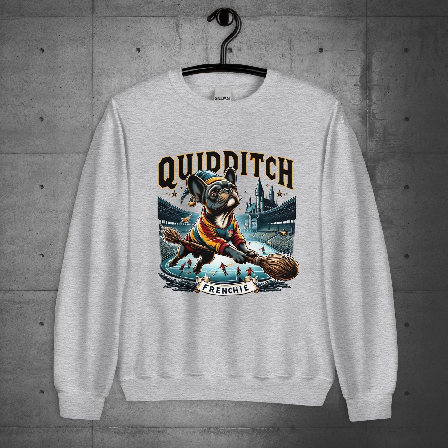 Unisex "Quidditch Frenchie" Sweater/Sweatshirt - Frenchie Emporium