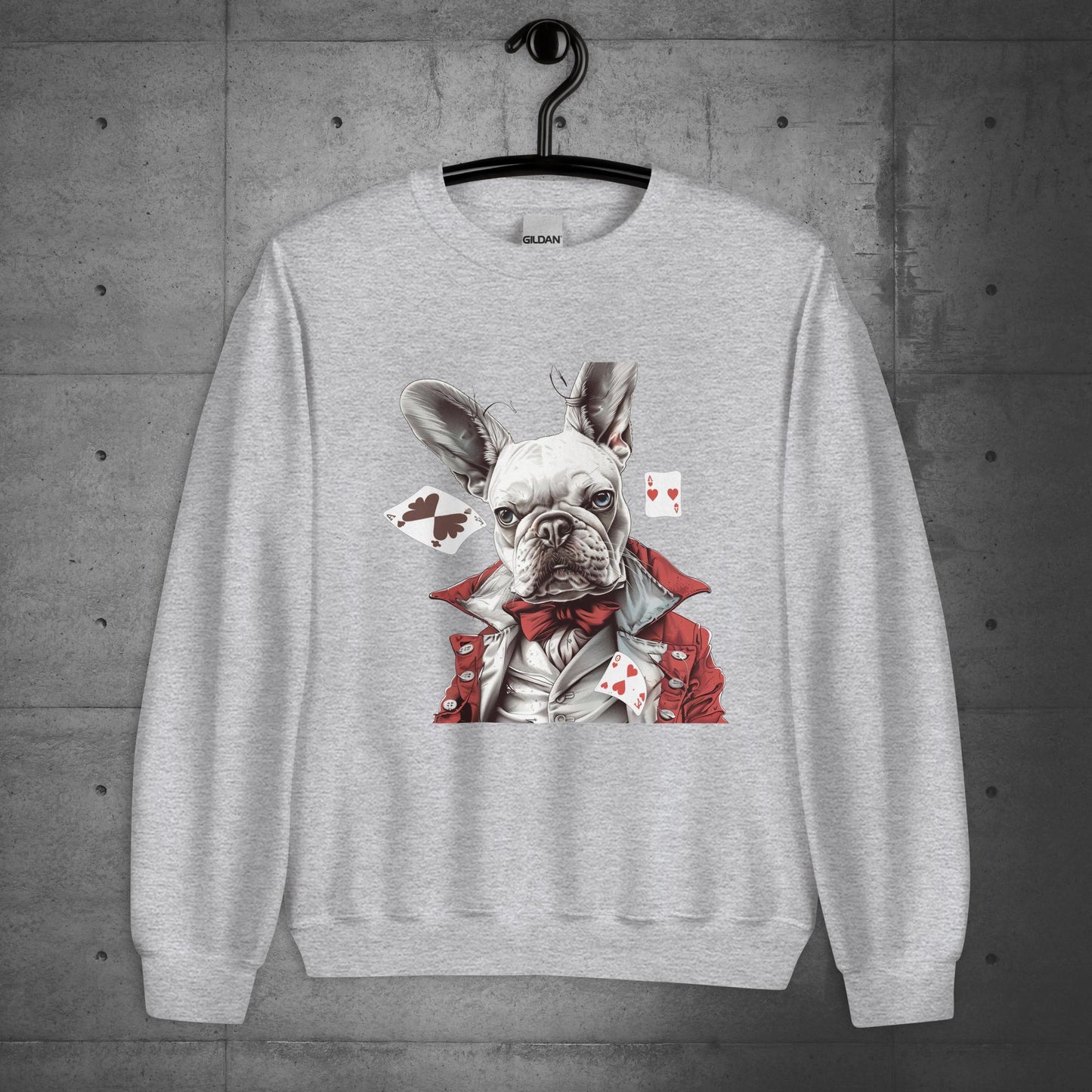 "Player of the cards" French Bulldog - Unisex Sweatshirt - Frenchie Emporium