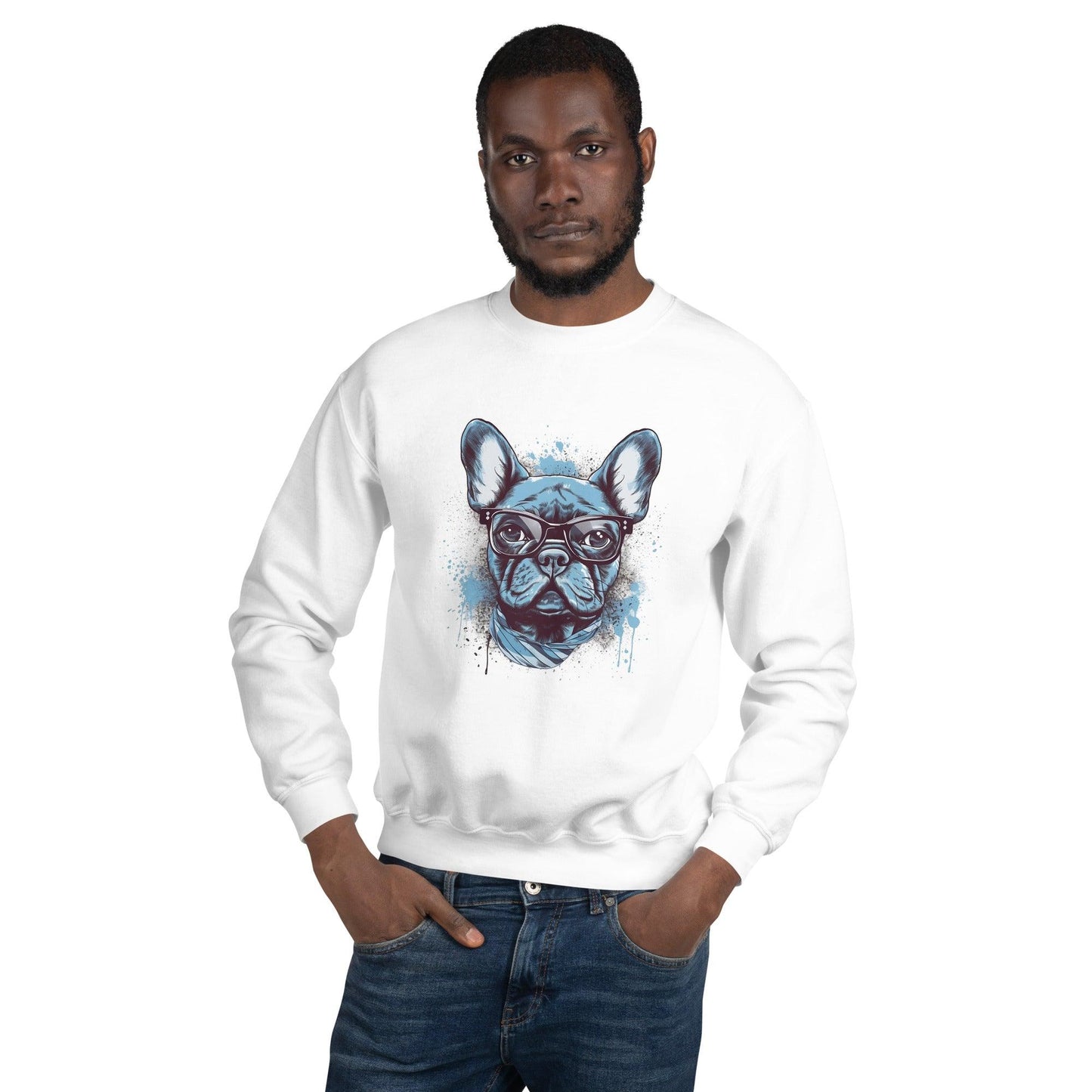 Hipster Frenchie - Unisex Sweatshirt - Frenchie Emporium