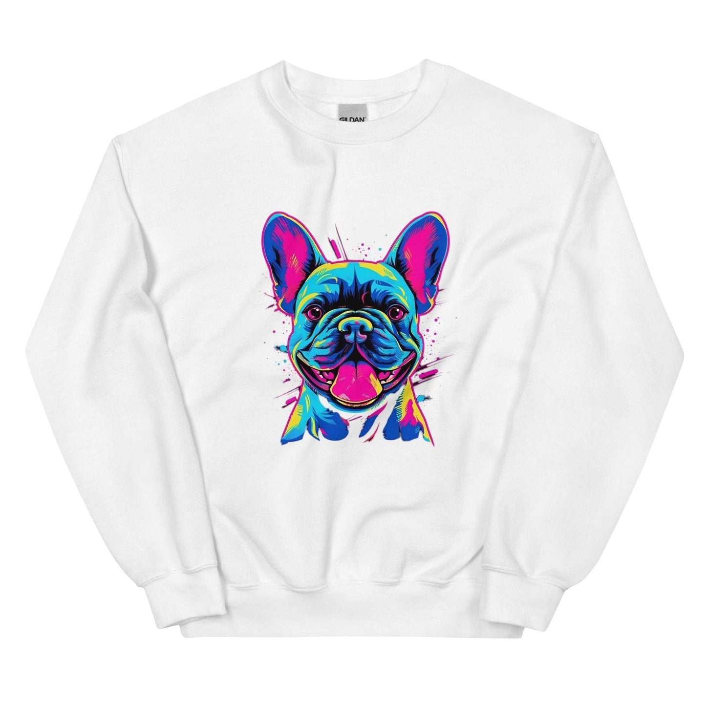 Frenchie Sassy Neon Styled - Unisex Sweater - Frenchie Emporium